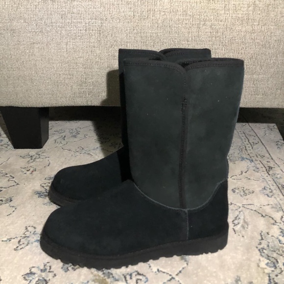 UGG Michelle Boots Shearling Mid Calf in Black - Picture 3 of 7